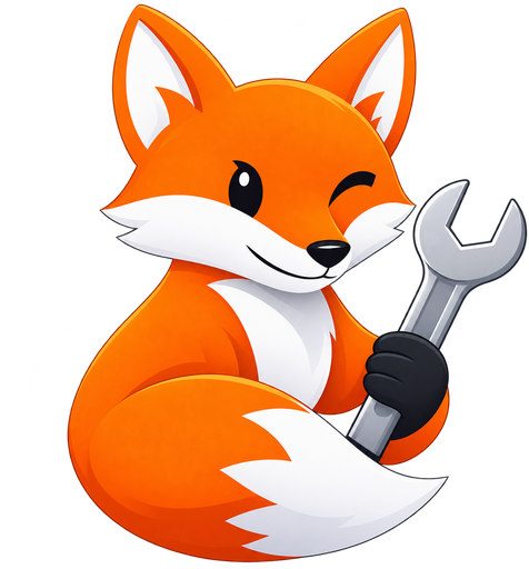The DriverKit kit: a young fox holding a wrench